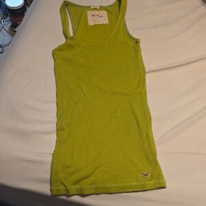 Hollister Extra Long So-Cal Stretch Women's Lime Tank Top Size Small
